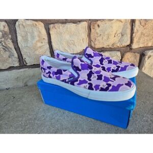 Ripndip Lord Nermal Purple Camo Slip On Sneakers Mens 13 Womens 14.5 Skate Shoes